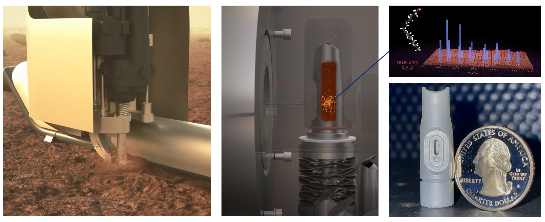 This shows the size of the target for the sample cup we need to focus the laser down on to. 